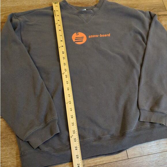 VTG Old Navy Snowboard Ski Adult XL Sweatshirt Retro Winter Sports Outdoor Gray - Picture 4 of 6